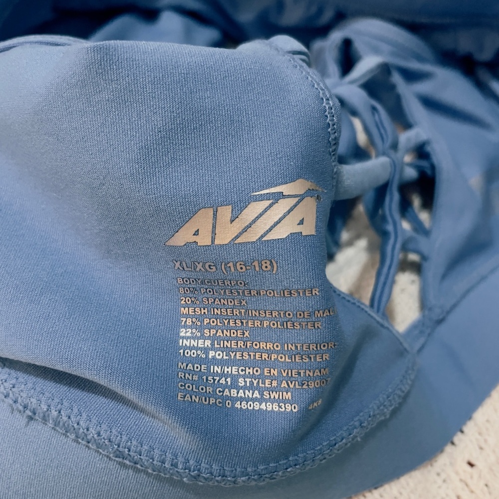 Avia Blue and Gray Strappy Sports Bras - Picture 3 of 8